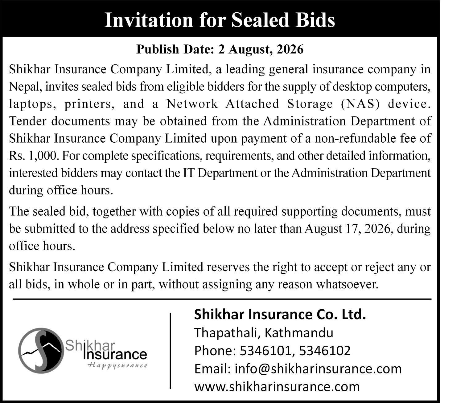 Bid Notice